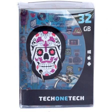 Tech One Tech Pendrive Calavera Pinky 32GB